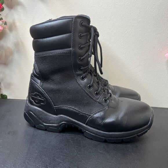Interceptor Force Tactical Boots Men’s 9 Black Leather Duty Combat Outdoor ? main image 12